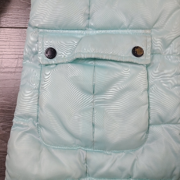 JUSTICE Girls' Teal Hooded Puffer Winter Coat Size 12 - Picture 6 of 16